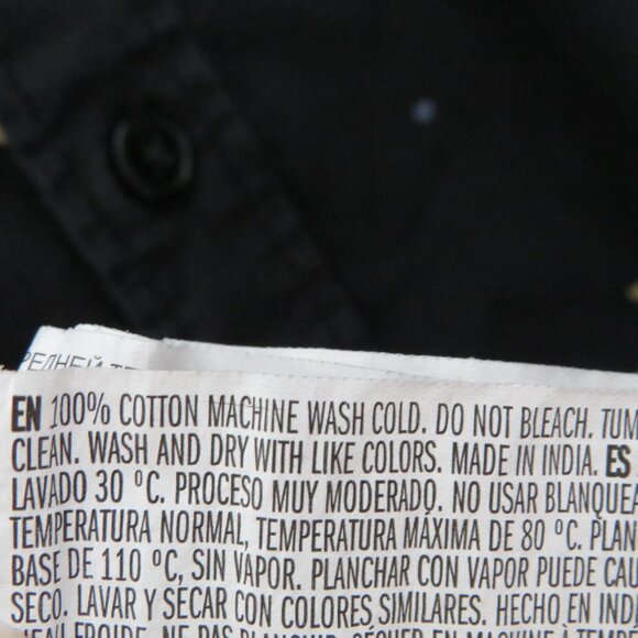 Forever 21* Men's Short Sleeve Button Down Curved Hem Chest Pocket Shirt~ Large - Picture 5 of 12